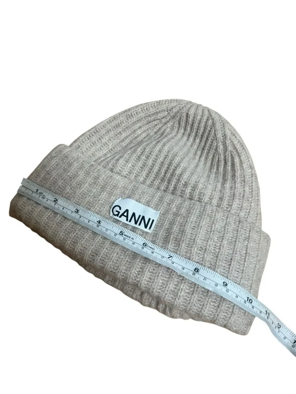 Ganni ribbed beanie